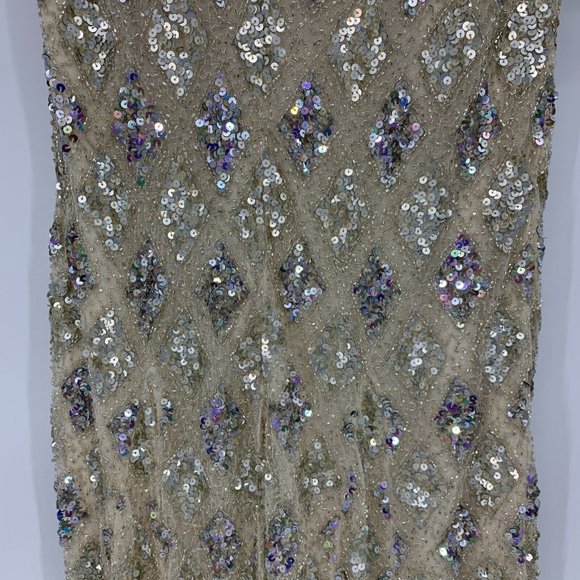 Mac Duggal Dress 5021 Geometric Embellished Evening Gown Long Sleeve - Picture 15 of 16